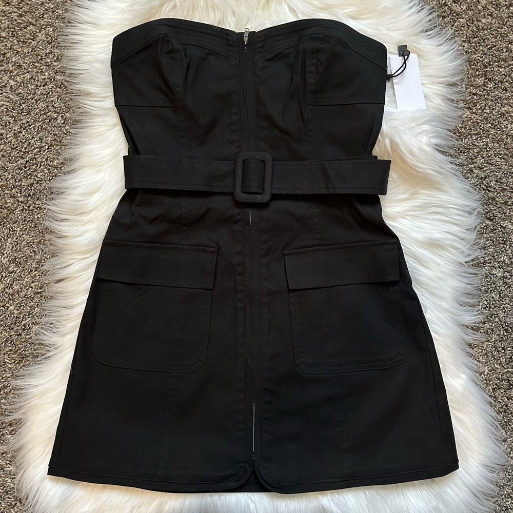 ASTR Strapless Cargo Mini Dress